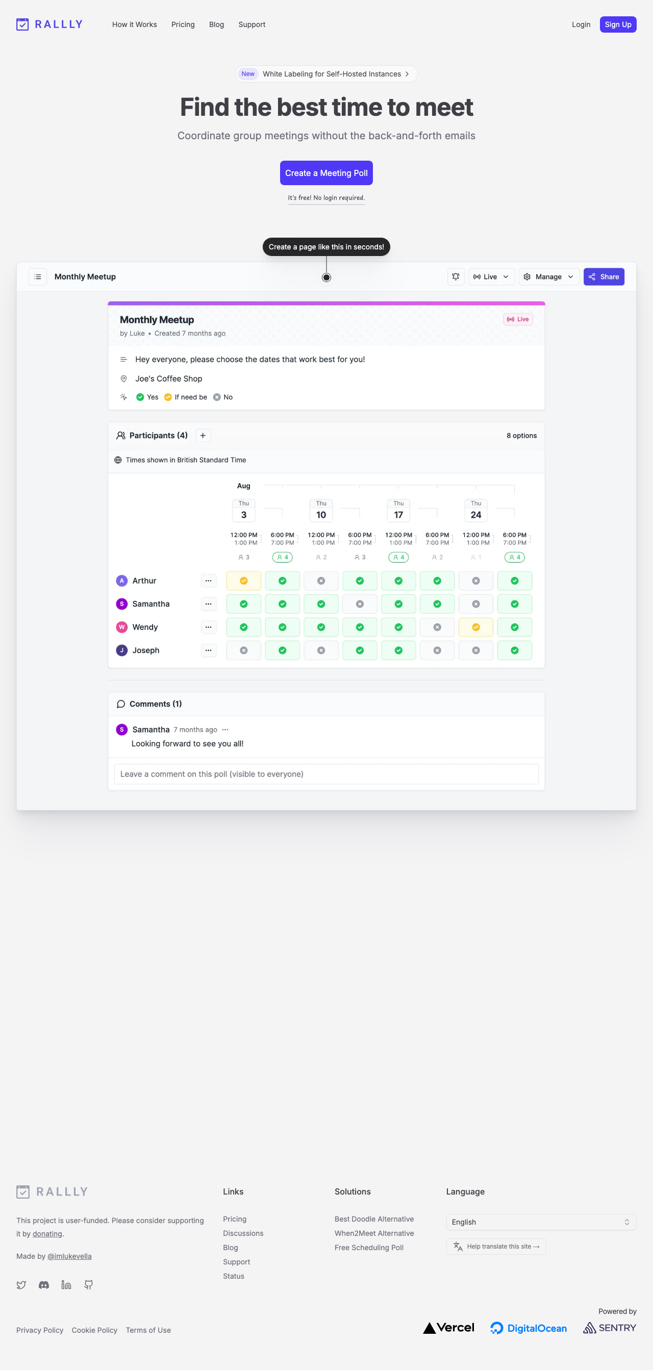 Rallly documentation generated by KodaDocs